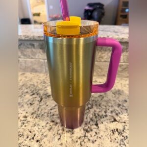 Starbucks Stanley Pink and Gold Tumbler 40oz